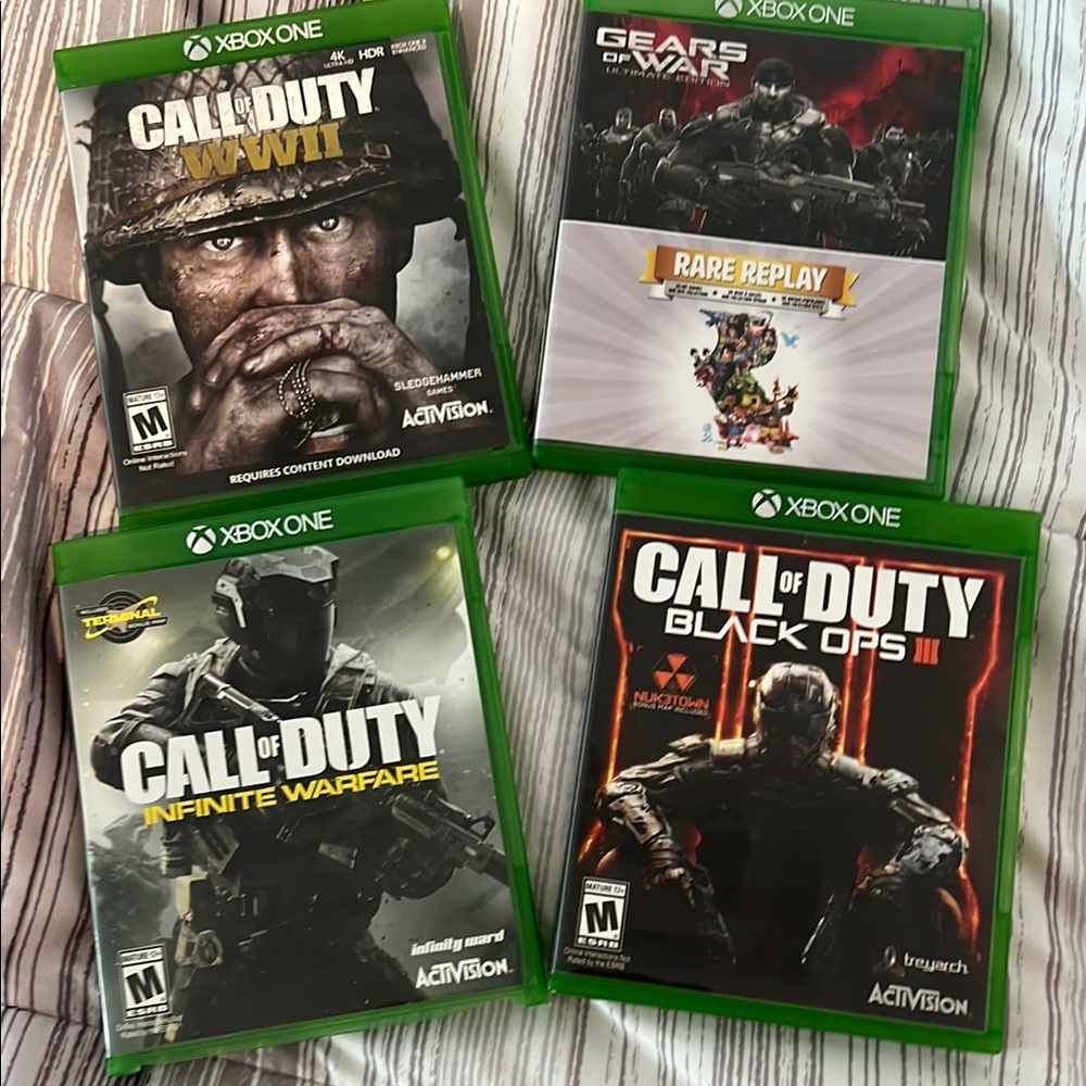 Green Xbox One Video Games Collection